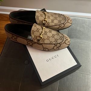 Gucci Jordaan Jumbo GG Horsebit Loafer 38.5